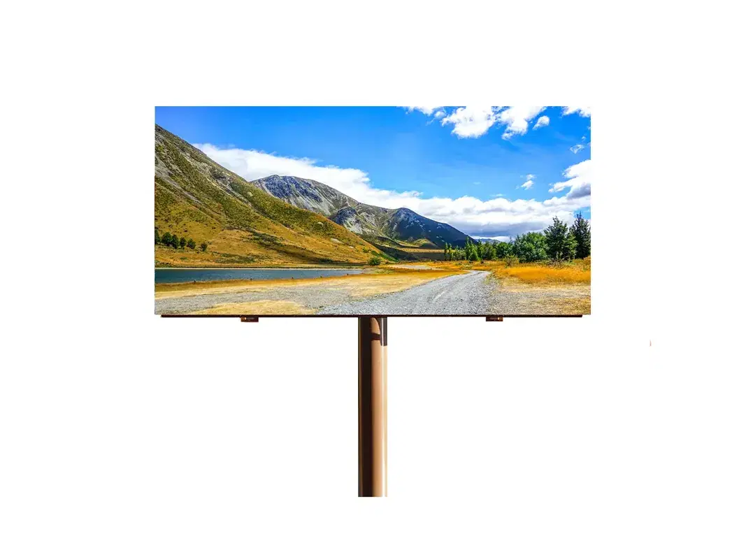 Cartelera Serie CH sobre poste con paisaje en pantalla