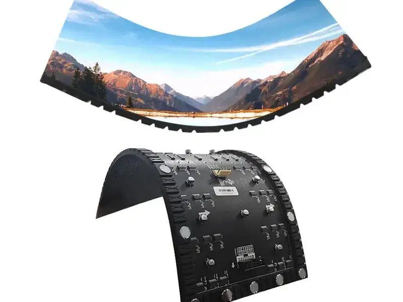Pantalla Serie CL curva mostrando un paisaje