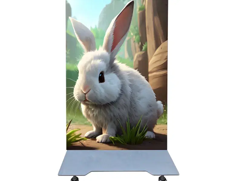 Póster LED Serie CM encendido, vista frontal