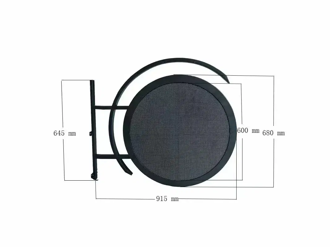 Medidas del cartel LED circular Serie CR